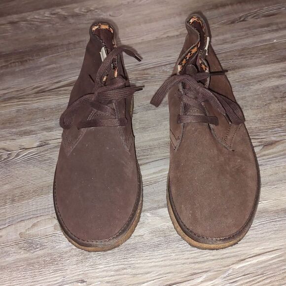 Phat Farm Trek brown suede leather ankle boots Sz 10 - Picture 2 of 7